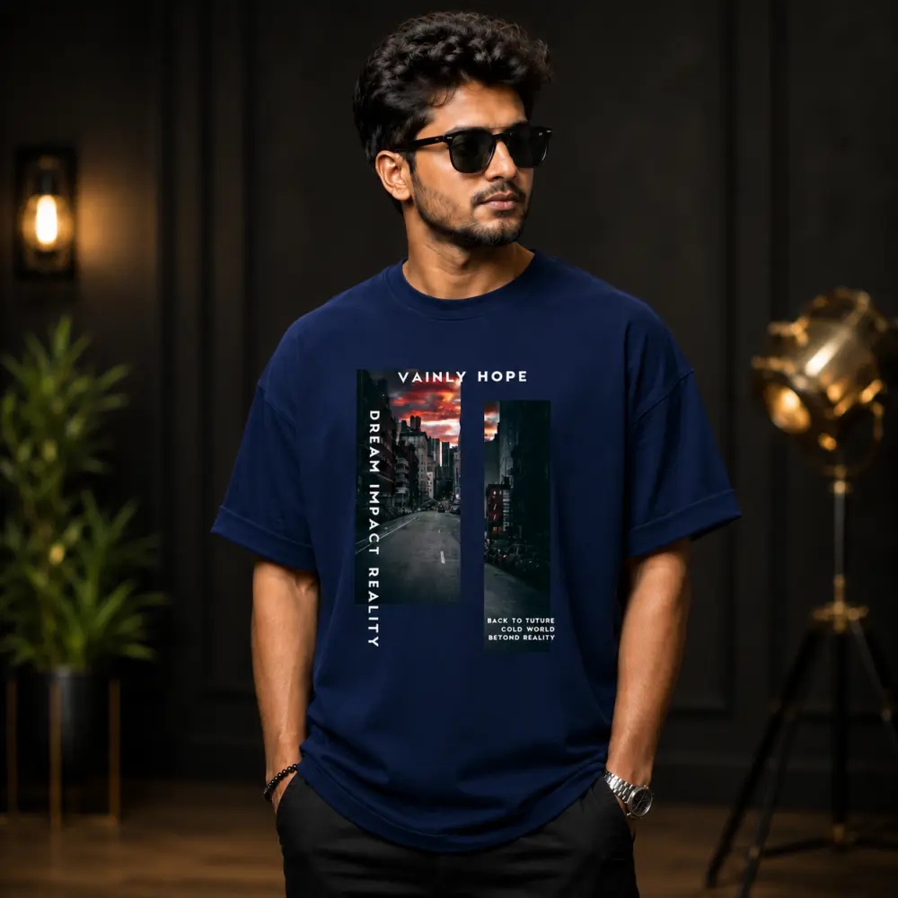 প্রিমিয়াম ড্রপ শোল্ডার টি-শার্ট VAINLY HOPE