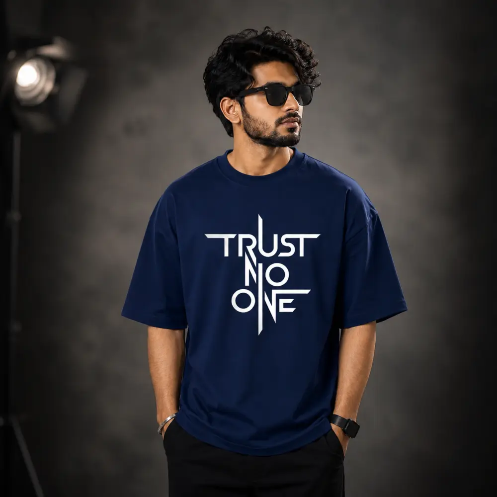 প্রিমিয়াম ড্রপ শোল্ডার টি-শার্ট - Trust No One