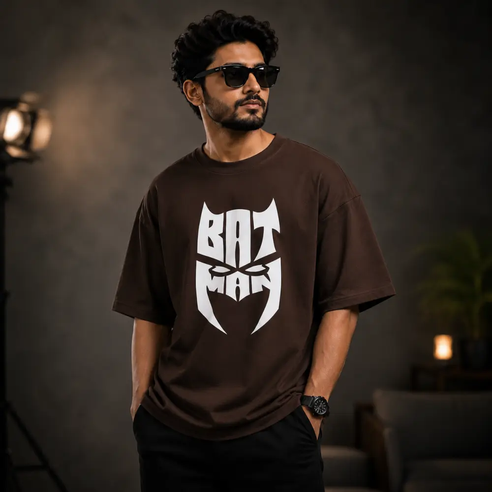 প্রিমিয়াম ড্রপ শোল্ডার টি-শার্ট BATMAN