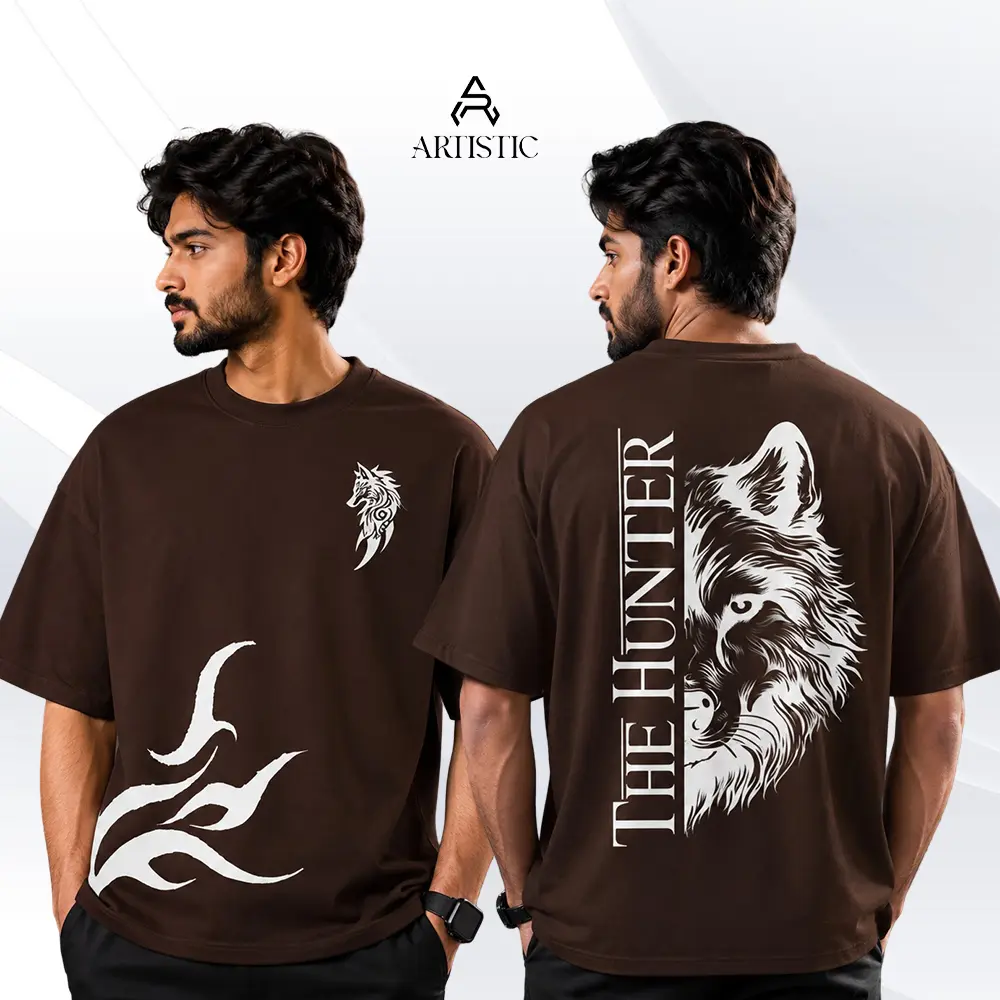 প্রিমিয়াম ড্রপ শোল্ডার টি-শার্ট - THE HUNTER