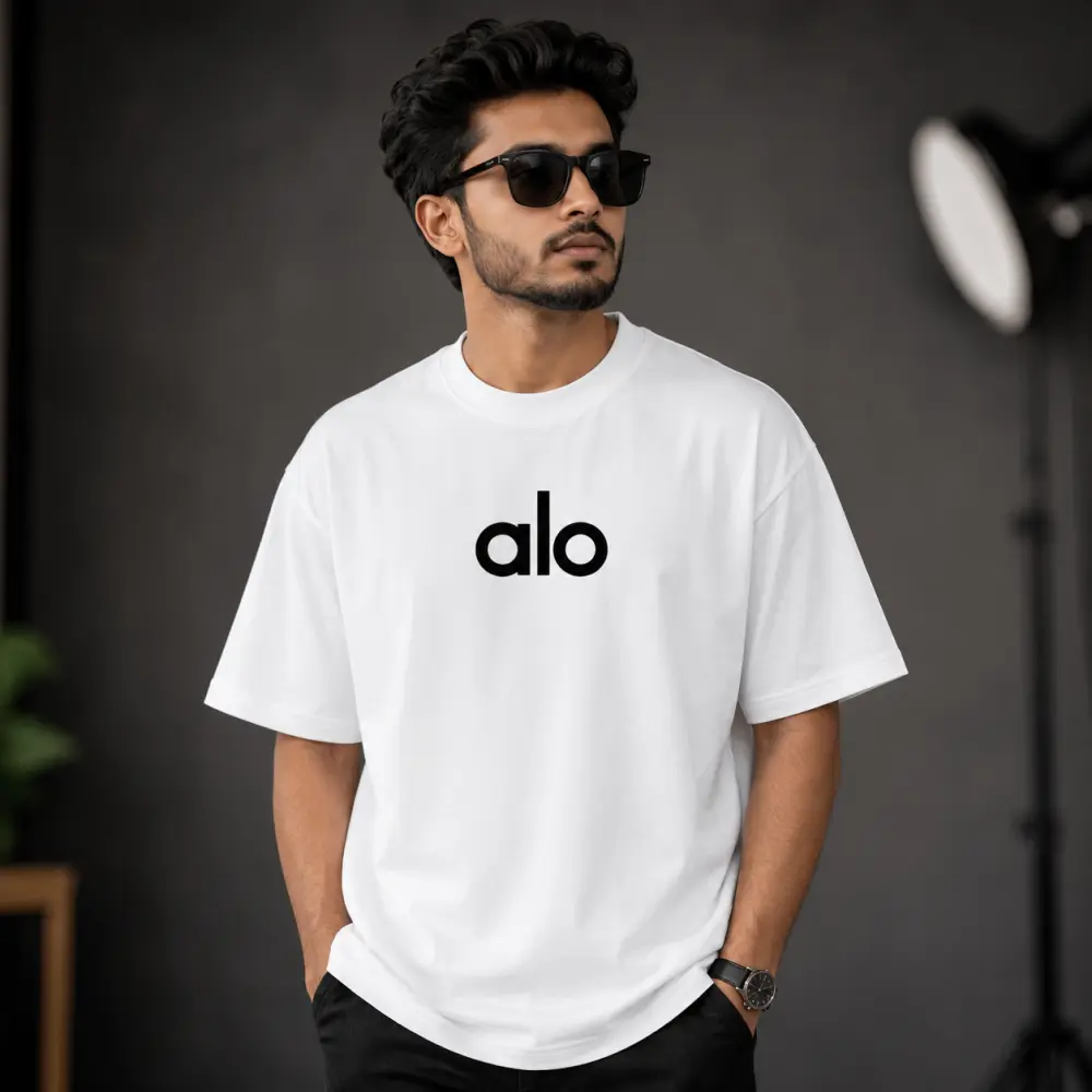 প্রিমিয়াম ড্রপ শোল্ডার টি-শার্ট - ALO