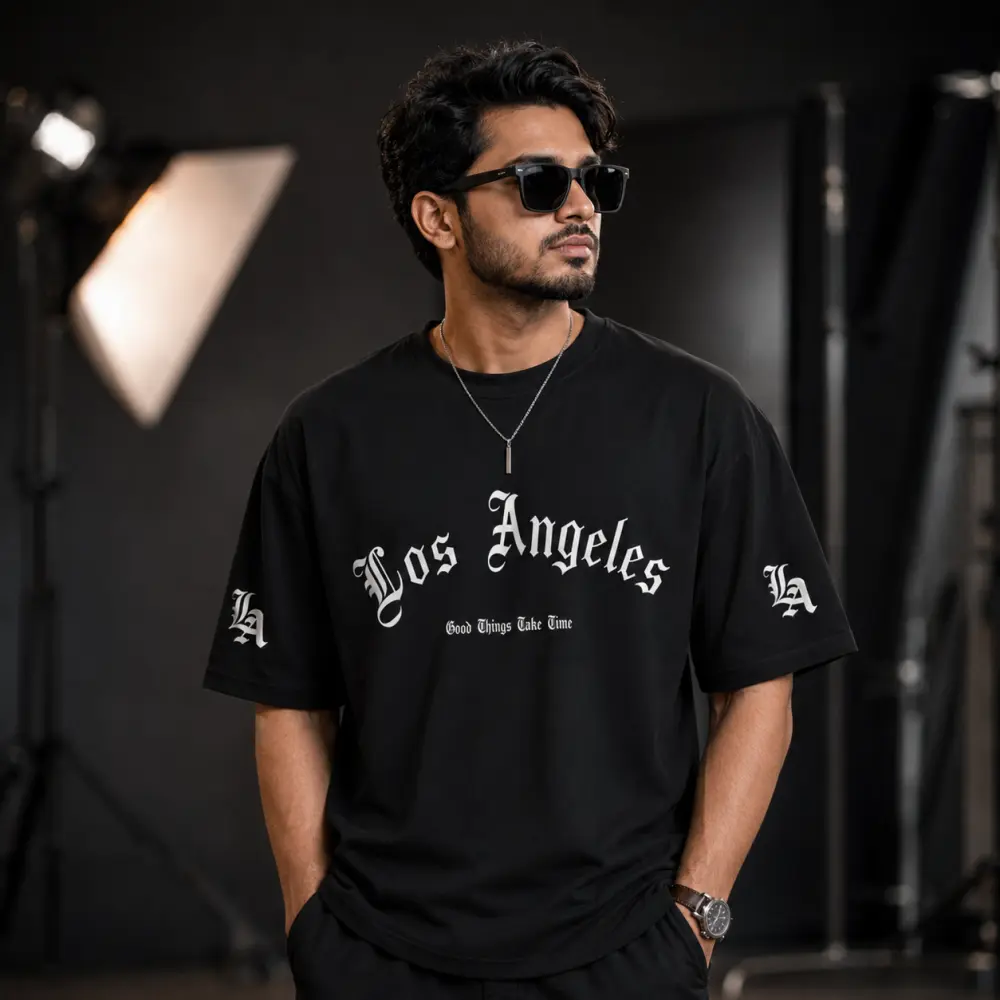 প্রিমিয়াম ড্রপ শোল্ডার টি-শার্ট Loss angeles 3