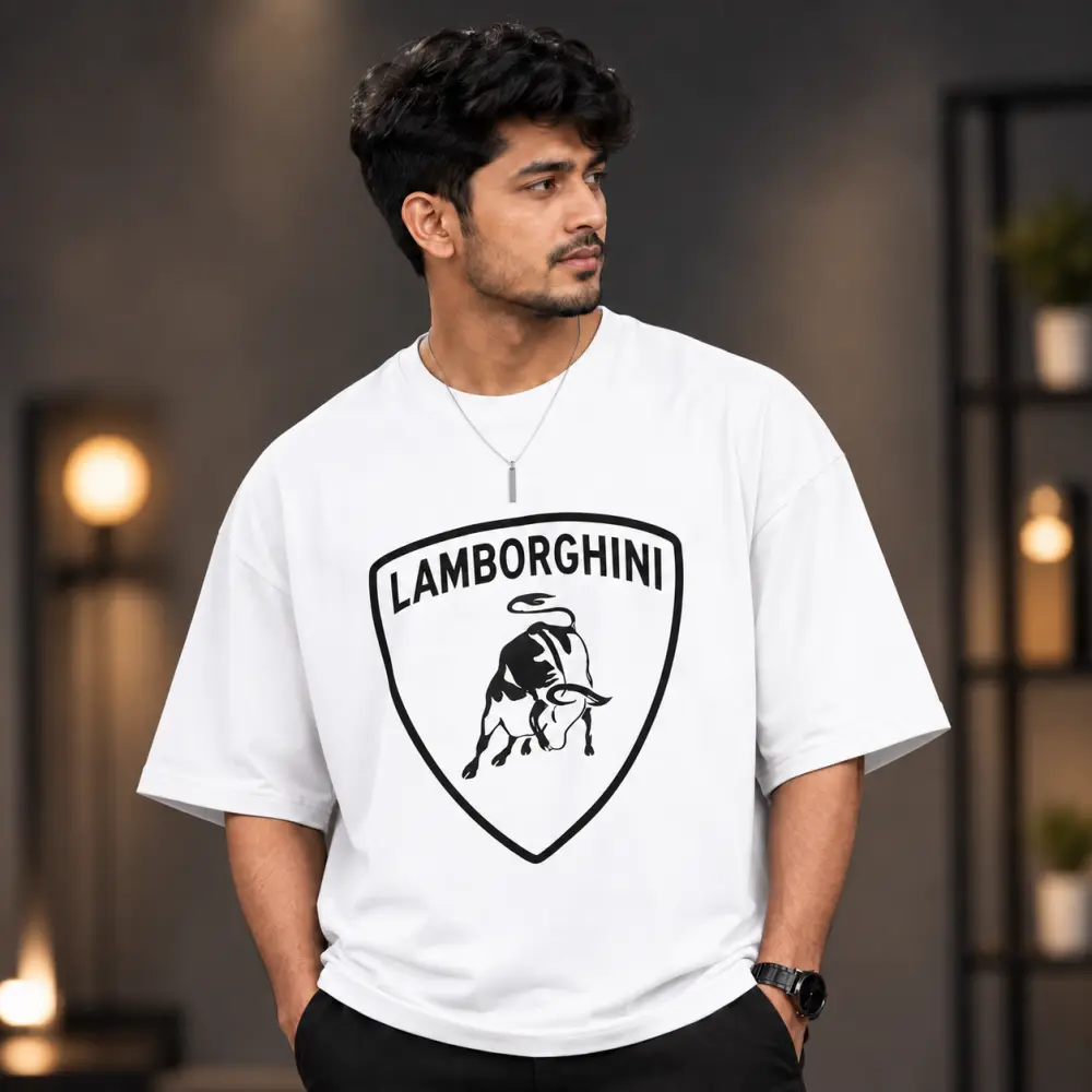 প্রিমিয়াম ড্রপ শোল্ডার টি-শার্ট - Lamborghini