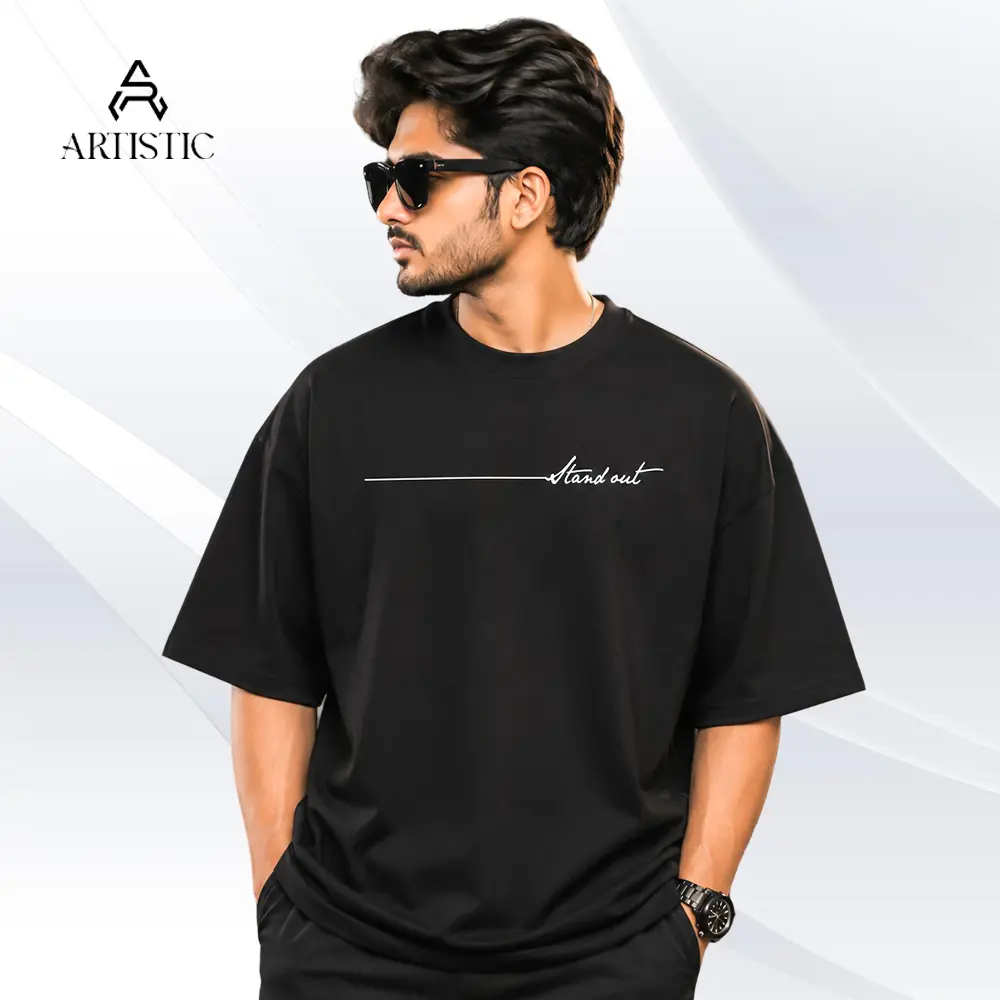 প্রিমিয়াম ড্রপ শোল্ডার টি-শার্ট - STAND OUT